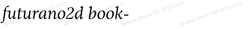 futurano2d book字体转换